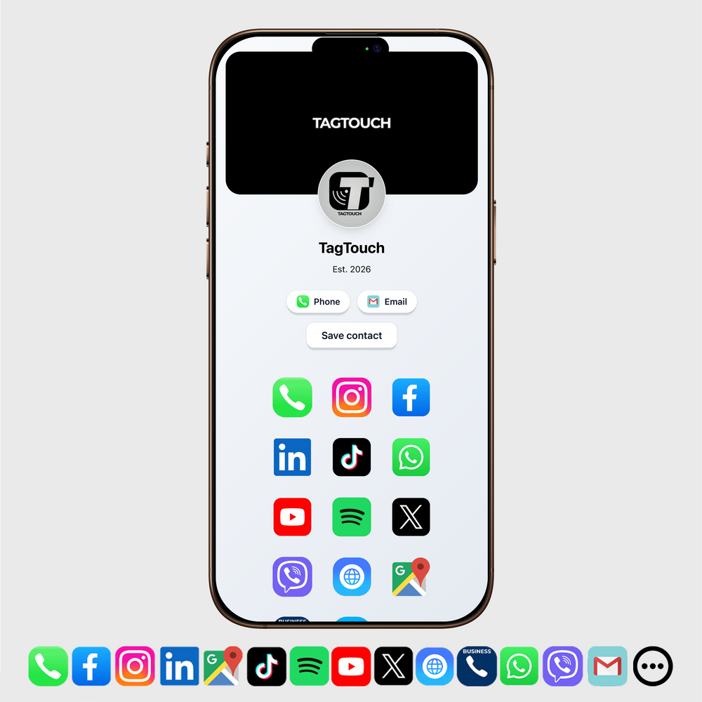Tag Touch Screen TagTouch | NFC Business Cards & Digital Profile